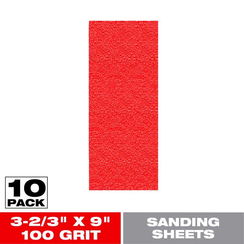Diablo 9 in. L X 3-2/3 in. W 100 Grit Aluminum Oxide Sanding Sheet 10 pk