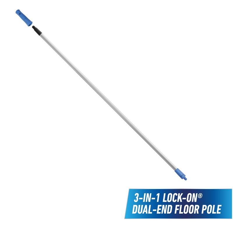Unger 60 in. L X 1.75 in. D Aluminum Dual Ended Pole Silver/Blue