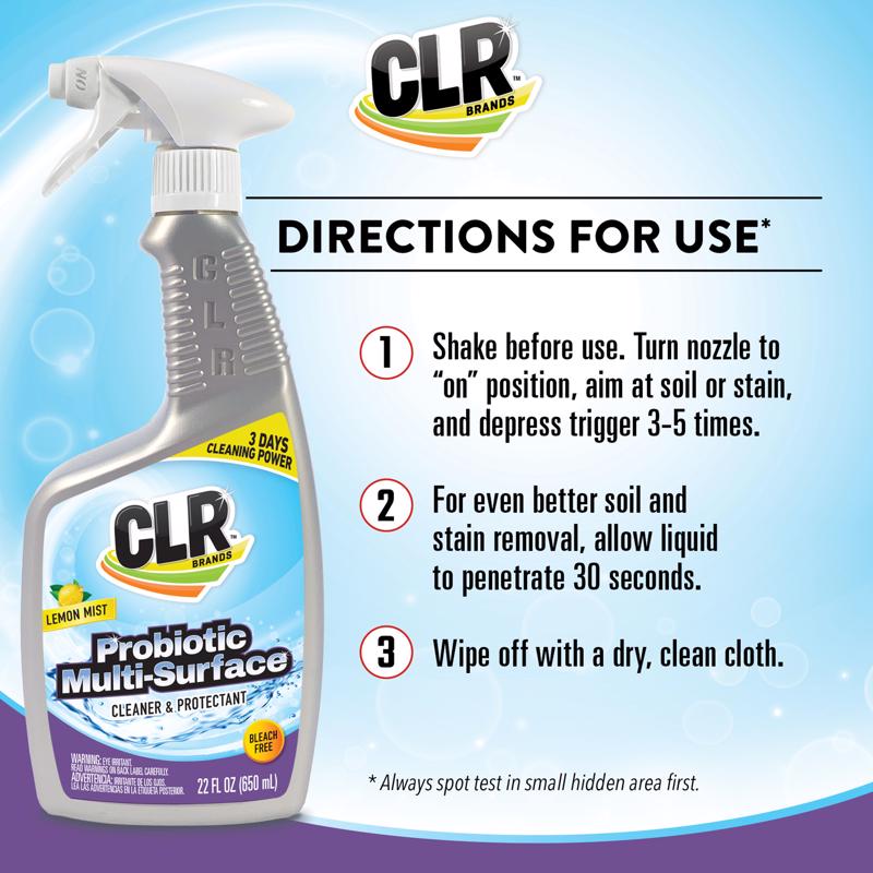 CLR Brands Lemon Scent Probiotic Daily Cleaner 22 oz Liquid