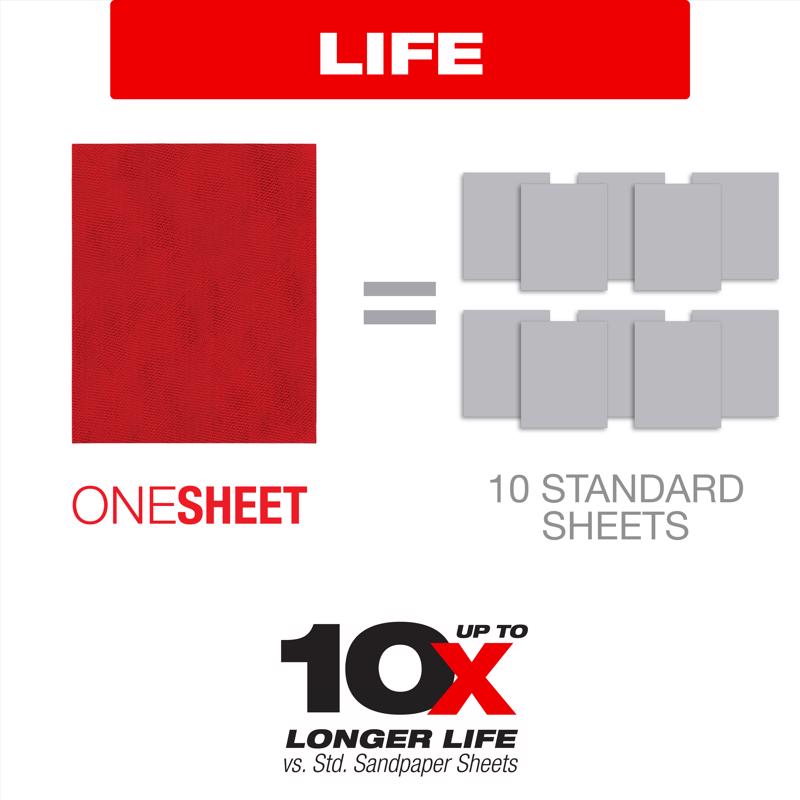 Diablo SandNet 11 in. L X 9 in. W 150 Grit Ceramic Sanding Sheet 5 pk