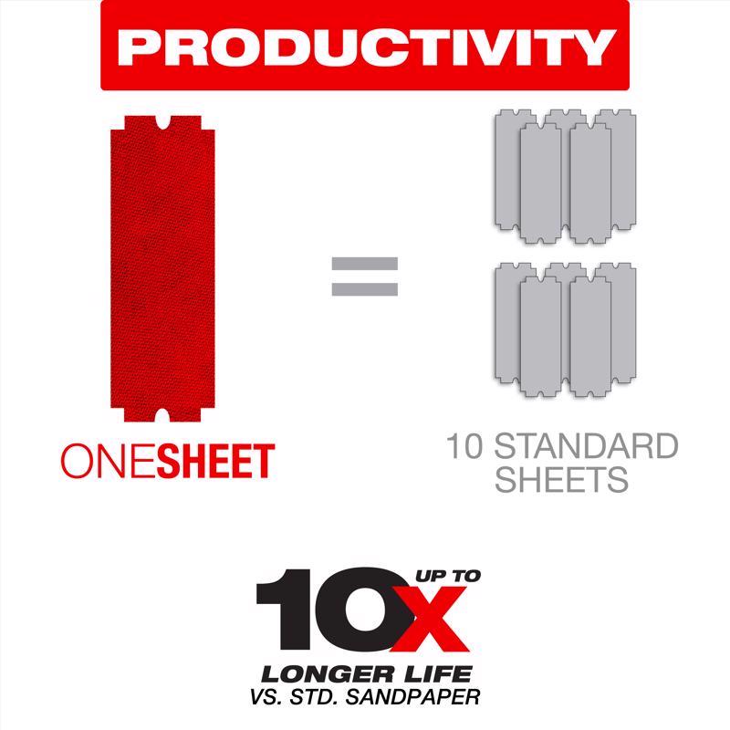Diablo SandNet 11-1/4 in. L X 4-3/16 in. W 220 Grit Ceramic Sanding Sheet 5 pk
