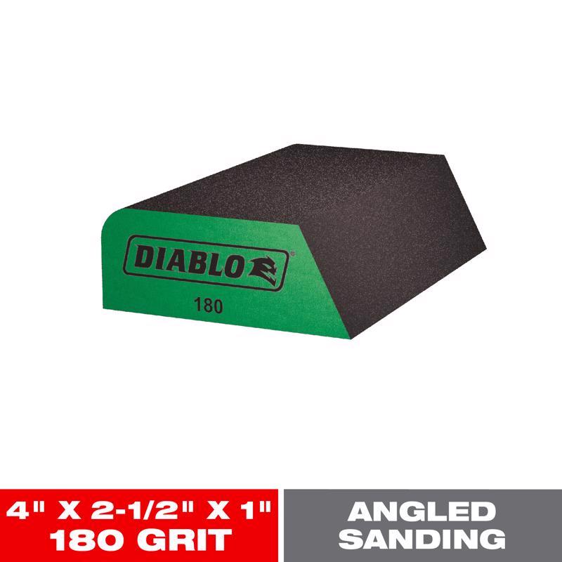 Diablo 4 in. L X 2-1/2 in. W X 1 in. 180 Grit Ultra Fine Dual Edge Sanding Sponge