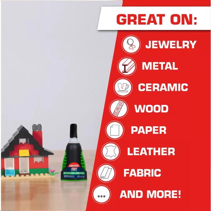 Loctite Extra Time Control High Strength Cyanoacrylate Clear Super Glue 4 gm