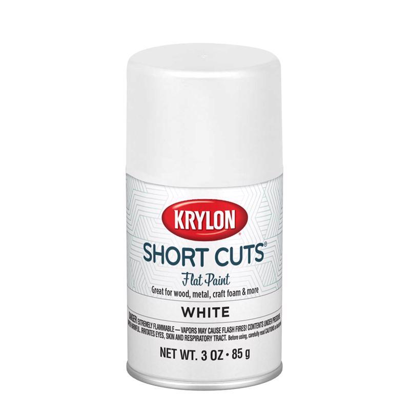 Krylon Short Cuts Flat White Spray  Paint 3 oz