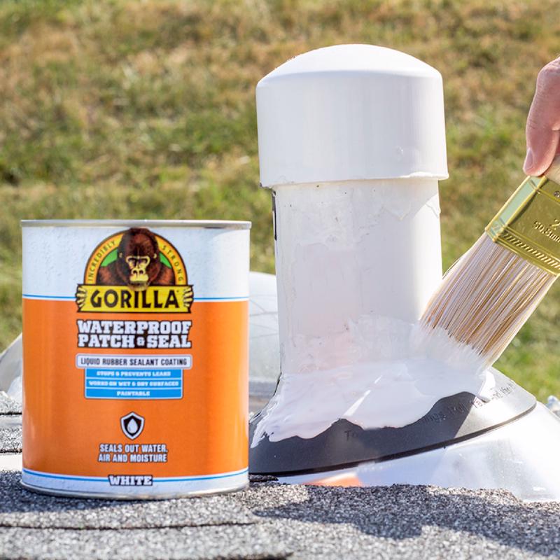 Gorilla White Rubber-Based Liquid Rubber Waterproof Sealer 32 oz