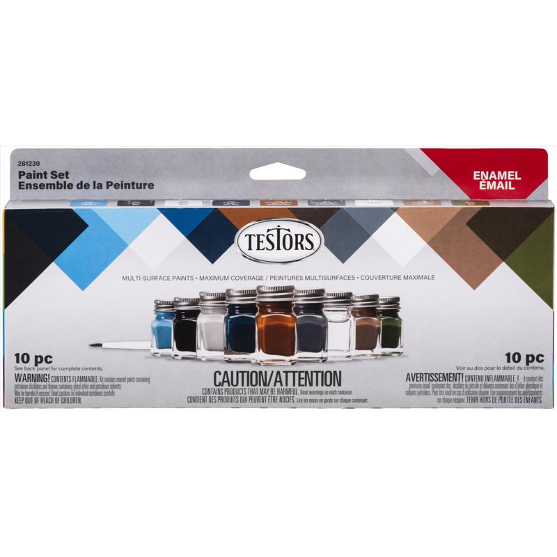 Testors Military Assorted Solvent-Based Enamel Paint Exterior and Interior 0.25 oz