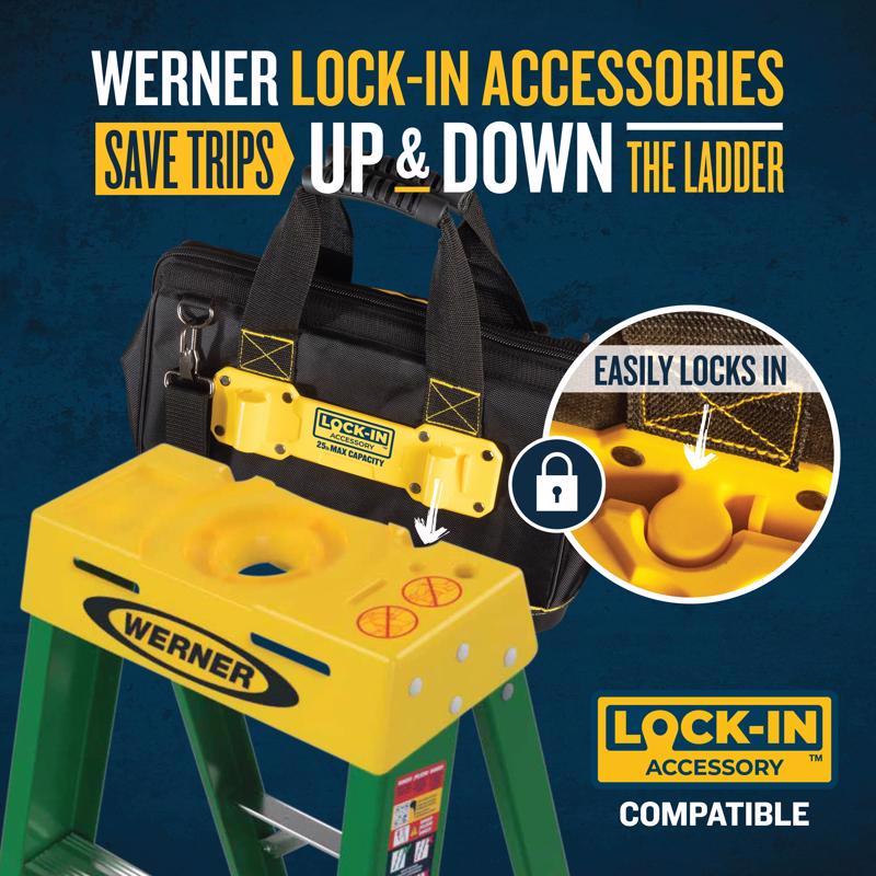 Werner 6 ft. H Fiberglass Step Ladder Type II 225 lb. capacity