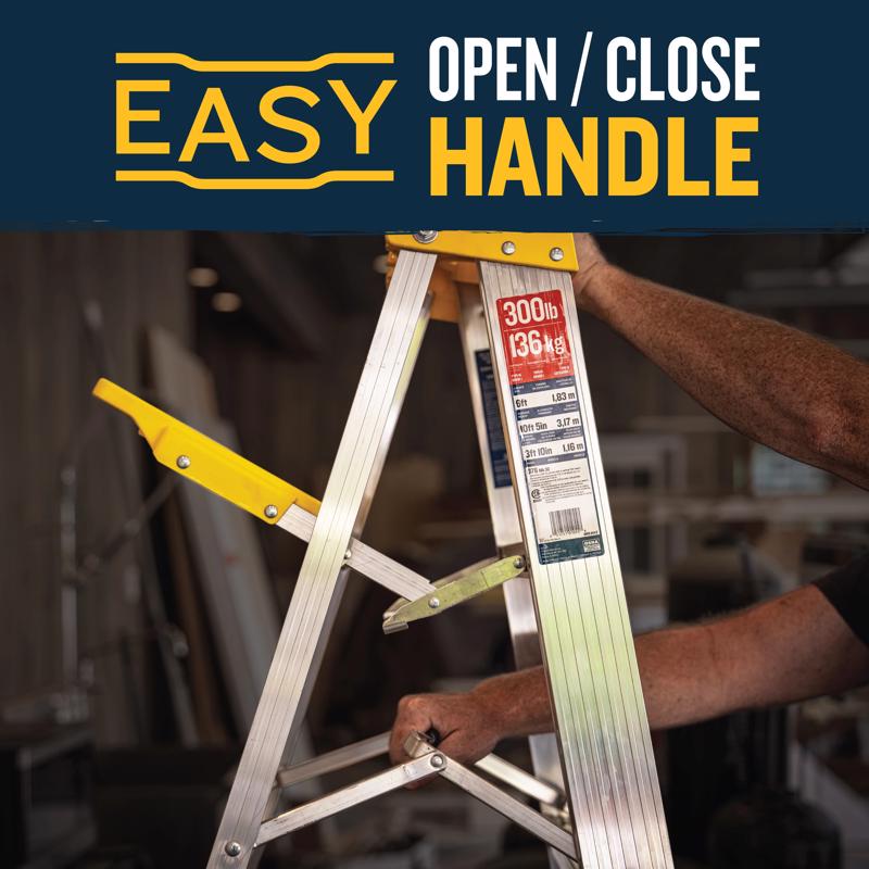 Werner 8 ft. H Aluminum Step Ladder Type IA 300 lb. capacity