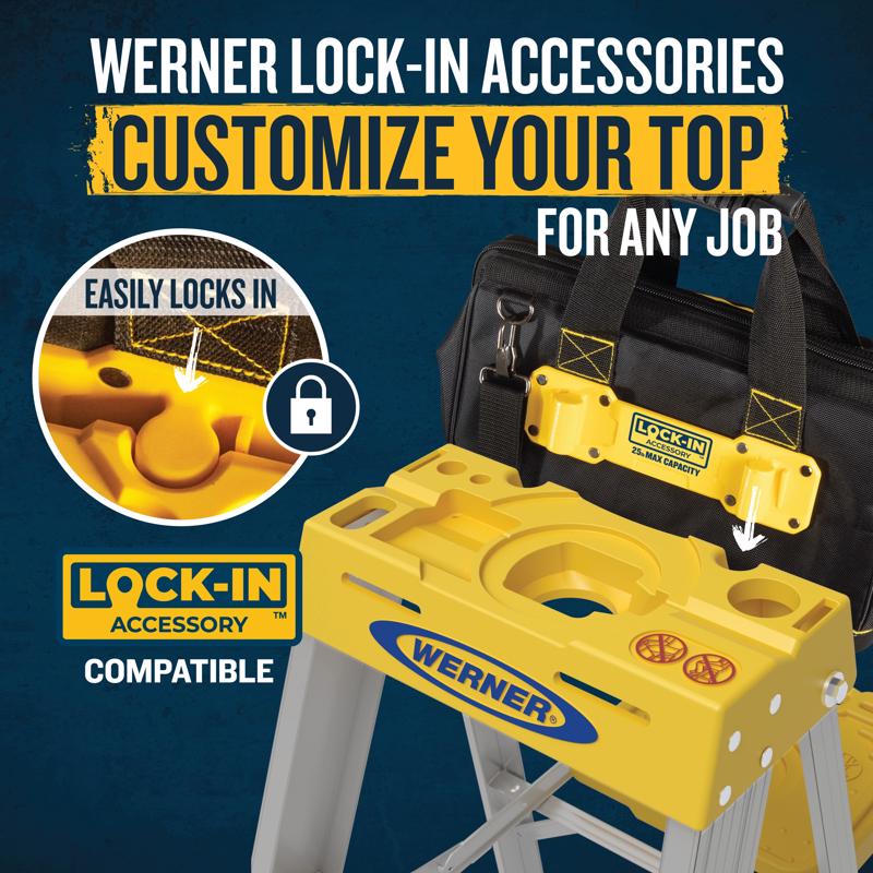 Werner 8 ft. H Aluminum Step Ladder Type IA 300 lb. capacity