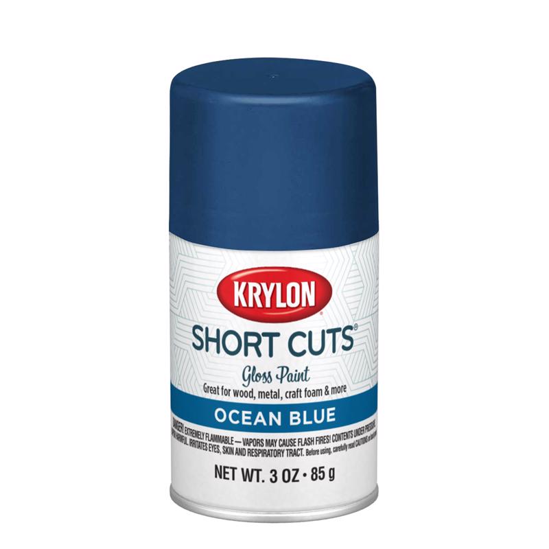 Krylon Short Cuts Gloss Ocean Blue Spray Paint 3 oz