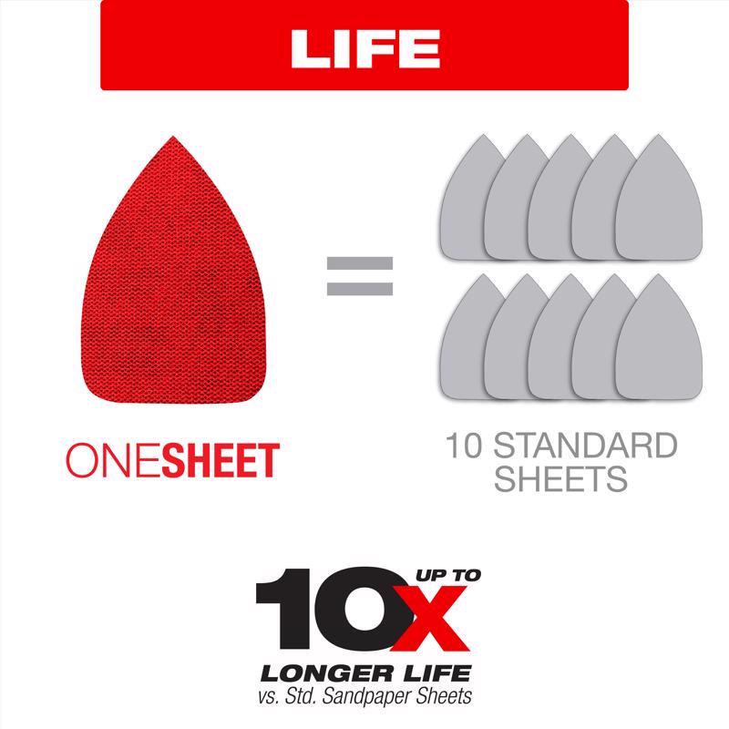 Diablo SandNet 5-1/2 in. L X 3-7/8 in. W Ceramic Blend 80 Grit Coarse Sanding Pad