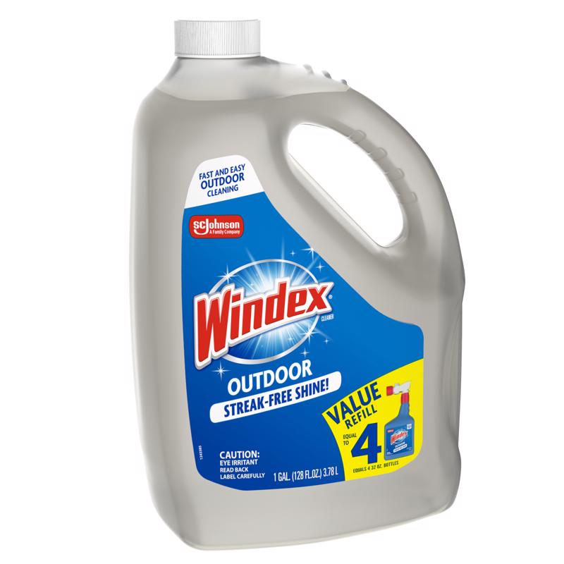 Windex Original Scent Outdoor Glass Cleaner 128 oz Liquid