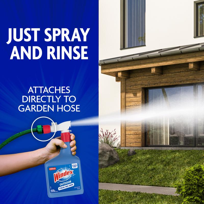 Windex Original Scent Outdoor Glass Cleaner 128 oz Liquid