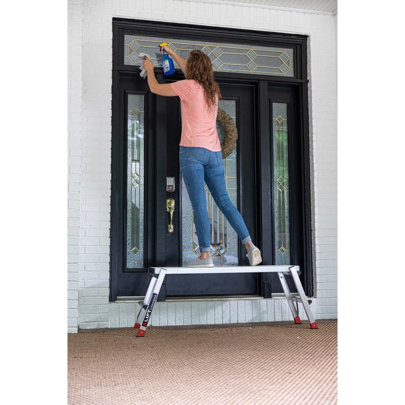 Lift Ladders Aluminum Silver Work Platform