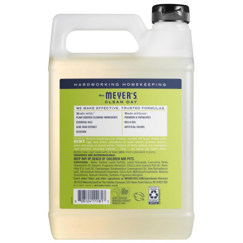 Mrs. Meyer's Clean Day Lemon Verbena Scent Liquid Dish Soap Refill 48 oz