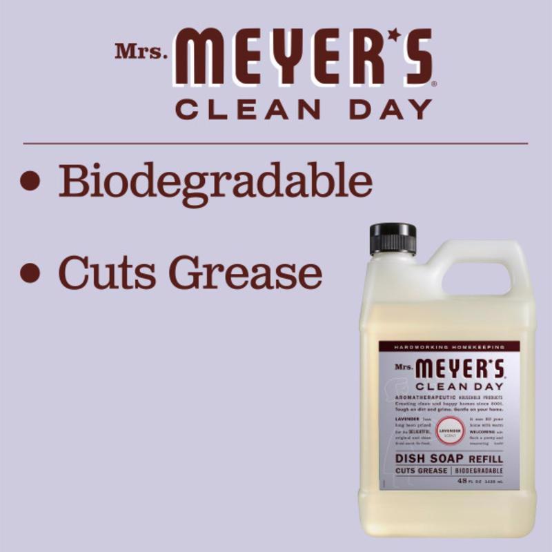 Mrs. Meyer's Clean Day Lavender Scent Liquid Dish Soap Refill 48 oz