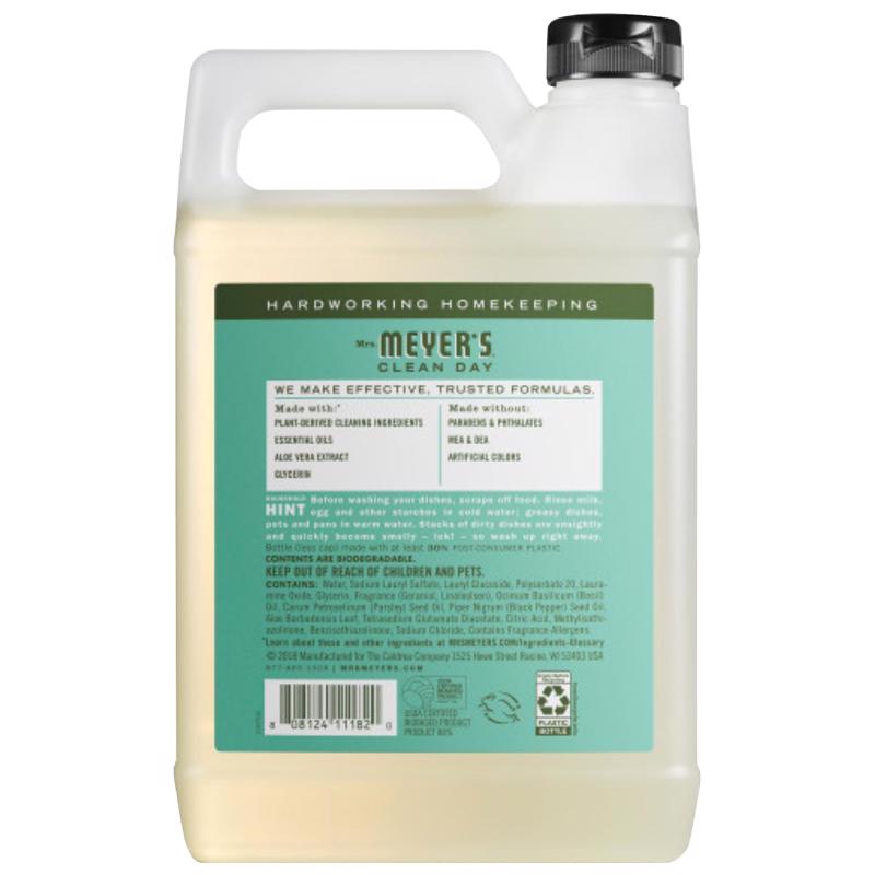 Mrs. Meyer's Clean Day Basil Scent Liquid Dish Soap Refill 48 oz