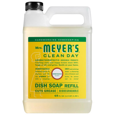 Mrs. Meyer's Clean Day Honeysuckle Scent Liquid Dish Soap Refill 48 oz
