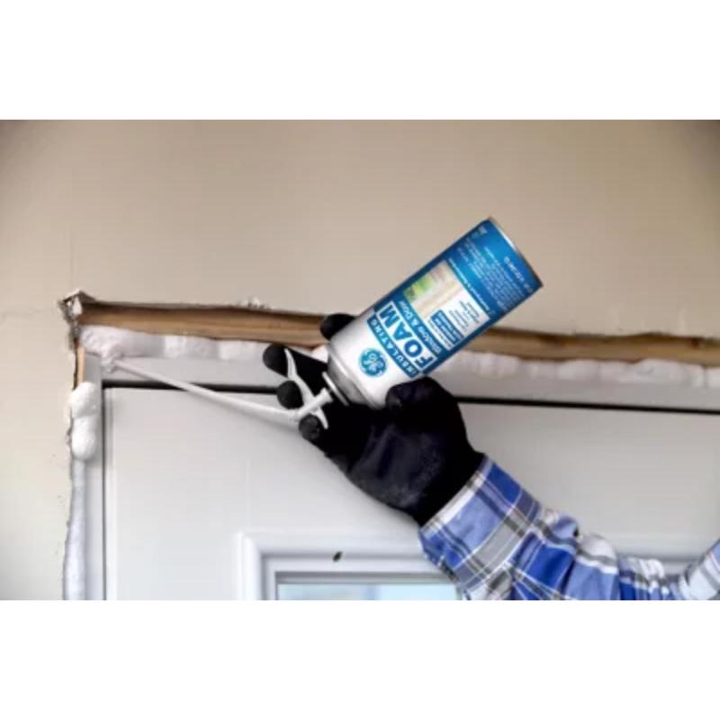 GE White Foam Window and Door Insulating Sealant 12 oz