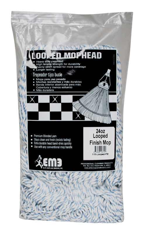 Elite Mops and Brooms 24 oz. Looped Cotton/Synthetic Blend Mop Refill