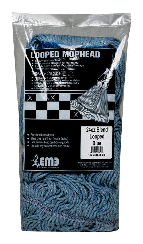 Elite Mops and Brooms 24 oz. Looped Cotton/Synthetic Blend Mop Refill