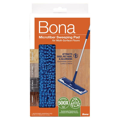 Bona 8.31 in. Microfiber Sweeping Pad