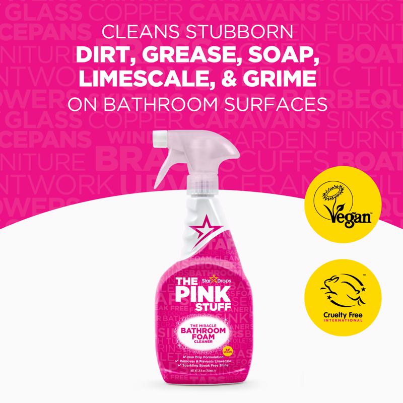 The Pink Stuff Fruity Scent Bathroom Cleaner Foam 25.4 oz
