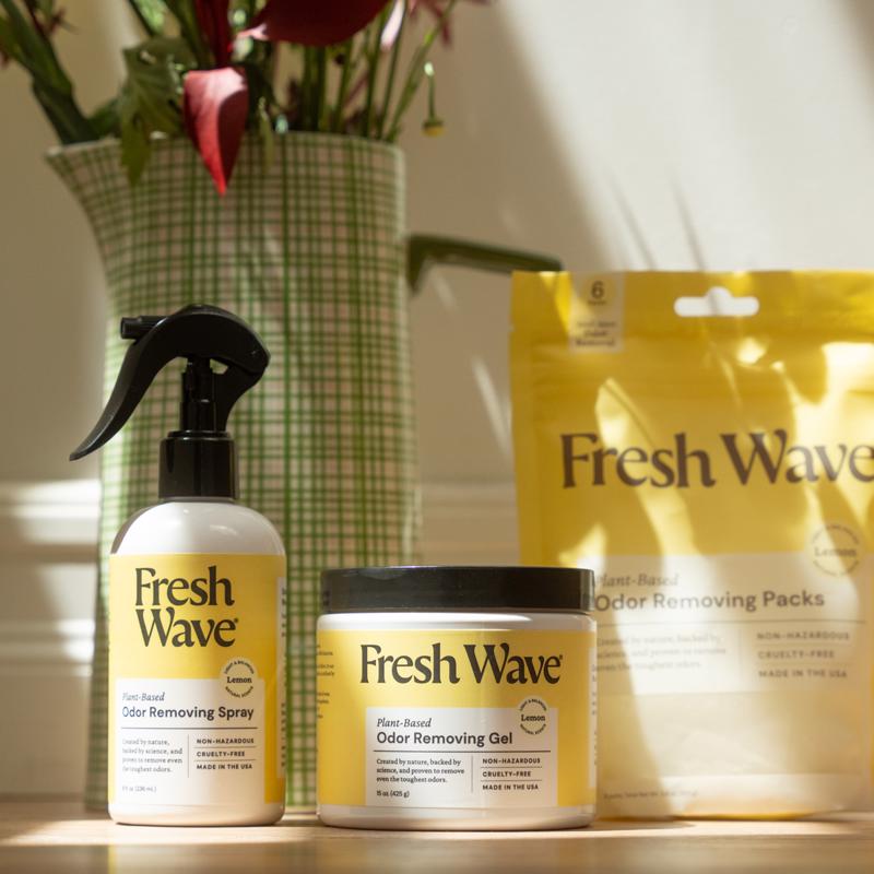 Fresh Wave Lemon Scent Air Freshener 15 oz Gel