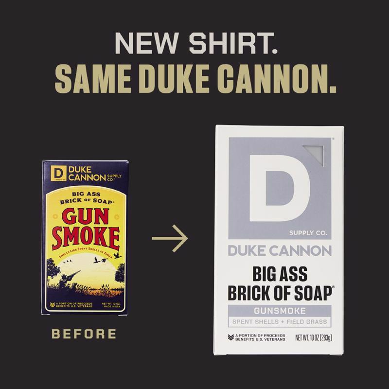 Duke Cannon Gunsmoke Spent Shells + Field Grass Scent Bar Soap 10 oz