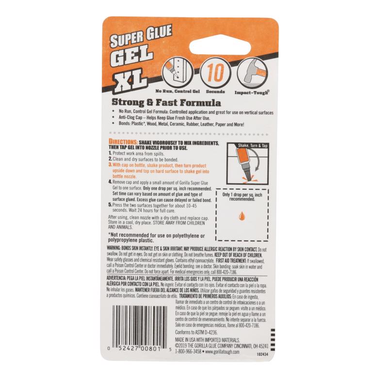 Gorilla High Strength Clear Super Glue 0.88 oz