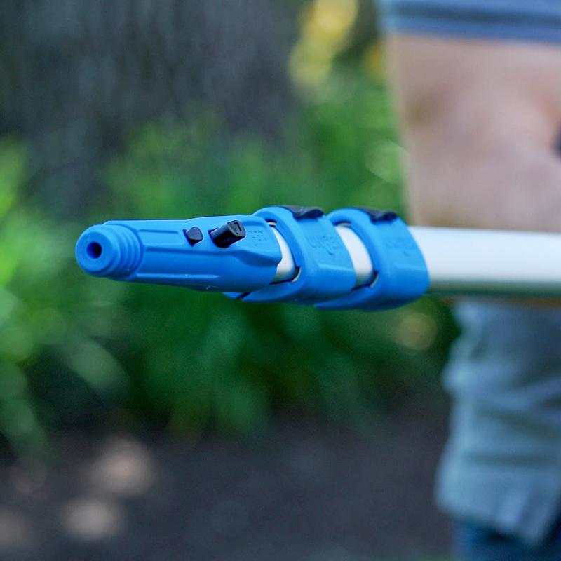 Unger Telescoping 18 ft. L X 2 in. D Aluminum Extension Pole Blue/White