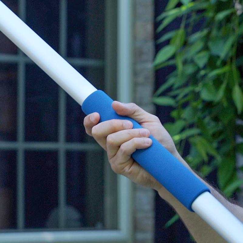 Unger Telescoping 18 ft. L X 2 in. D Aluminum Extension Pole Blue/White