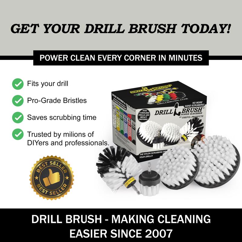 Drillbrush 5 in. W Soft Bristle Metal Handle Drill Brush Set