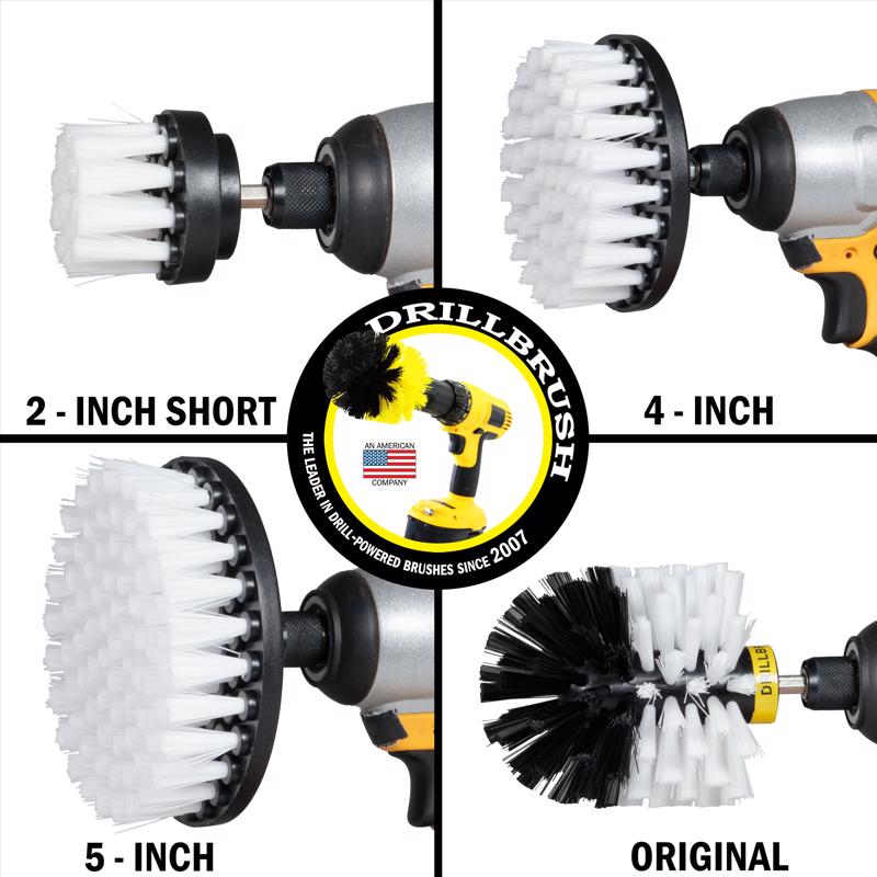 Drillbrush 5 in. W Soft Bristle Metal Handle Drill Brush Set