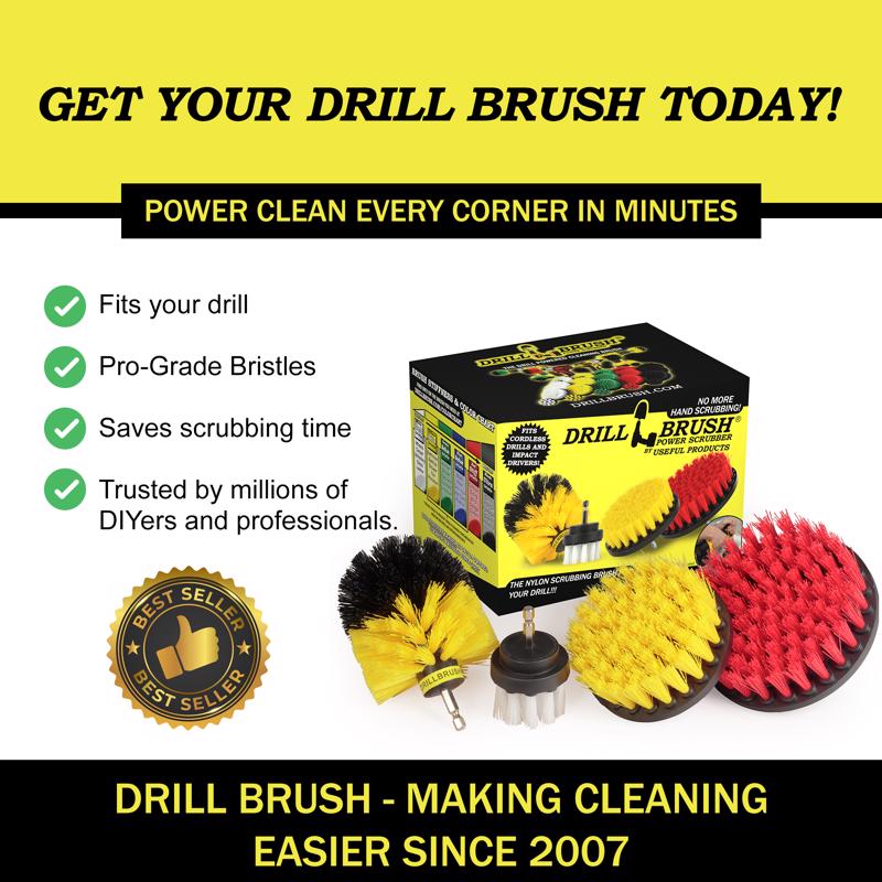 Drillbrush 5 in. W Soft/Medium Bristle Metal Handle Drill Brush Set