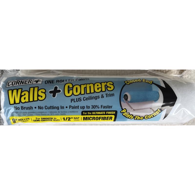 Corner + Roller Microfiber 2.5 in. W X 1/2 in. Regular Paint Roller Cover