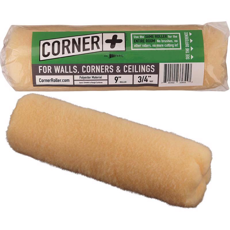 Corner + Roller Polyester 9 in. W X 3/4 in. Paint Roller Cover