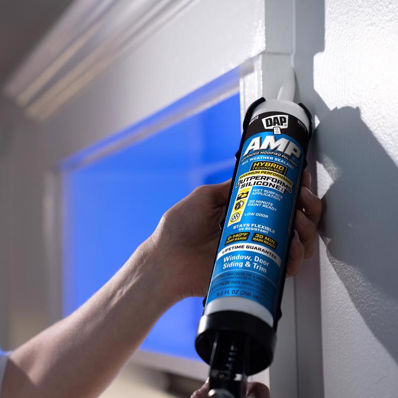 DAP AMP White Polymer Advanced Hybrid Caulk Sealant 9 oz