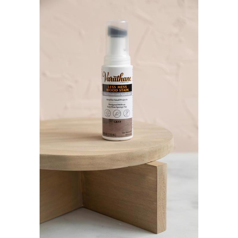 Varathane Less Mess Gray Water-Based Linseed Oil Emulsion Wood Stain 4 oz
