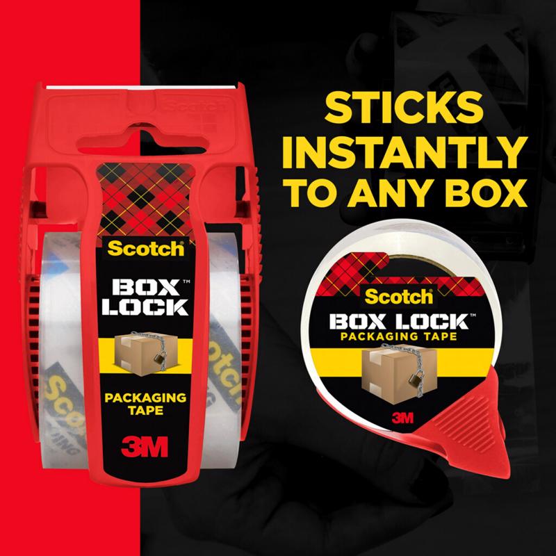 3M Scotch Box Lock 1.88 in. W X 54.6 yd L Shipping Tape with Dispenser