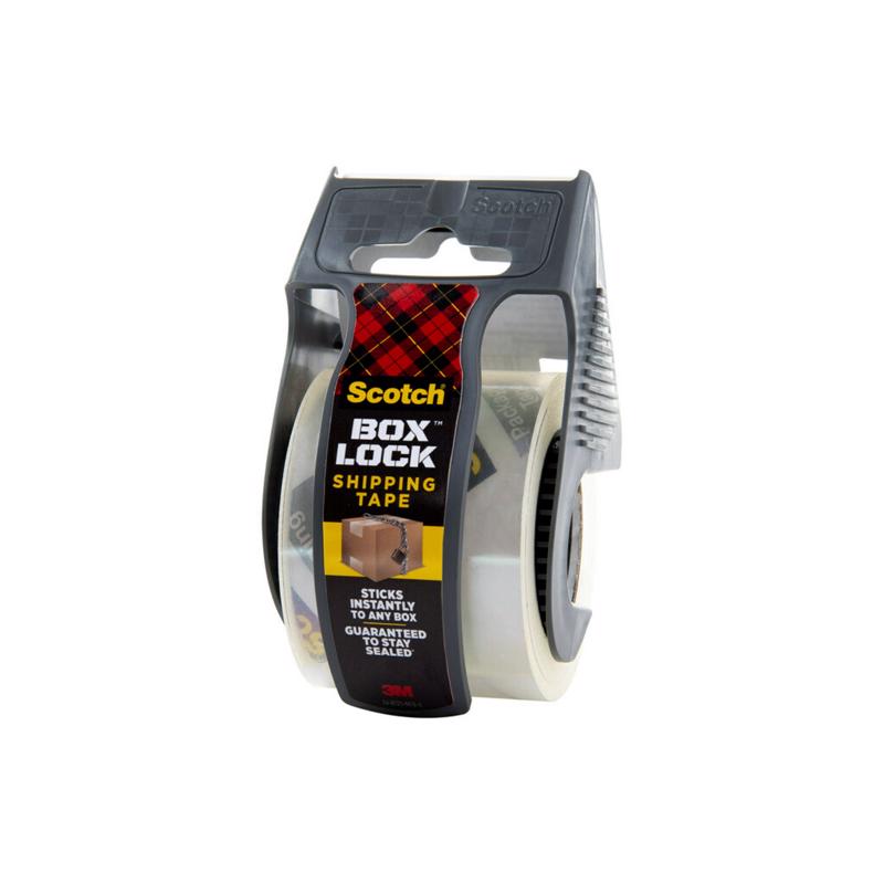 3M Scotch Box Lock 1.88 in. W X 22.2 yd L Shipping Tape with Dispenser