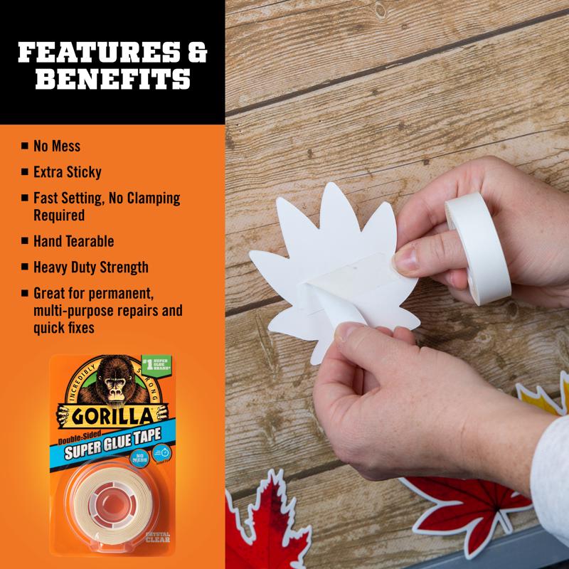 Gorilla Super Glue 240 in. L X 5/8 in. W Double-Sided Tape