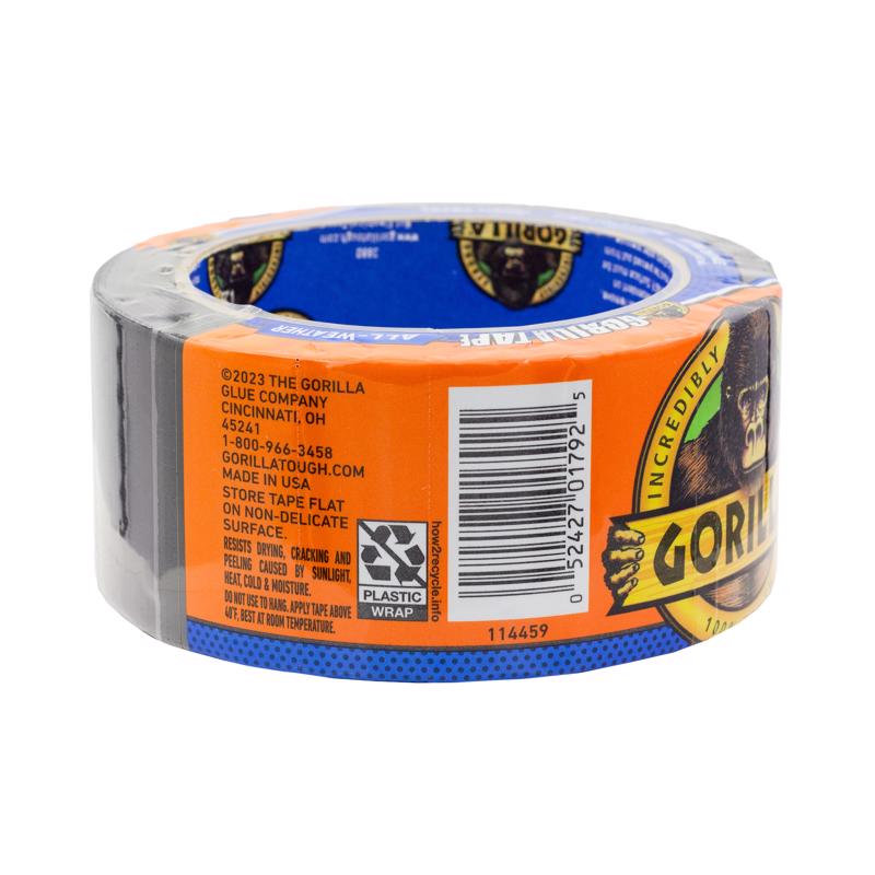 Gorilla All Weather 1.88 in. W X 10 yd L Black Repair Tape