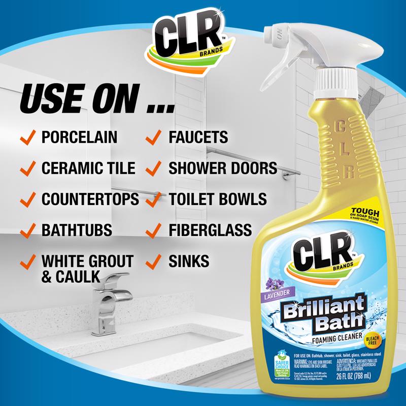 CLR Brands Brilliant Bath Lavender Scent Foaming Cleaner 26 oz Liquid