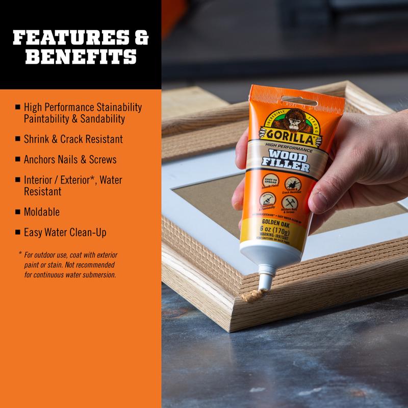 Gorilla Golden Oak Wood Filler 6 oz