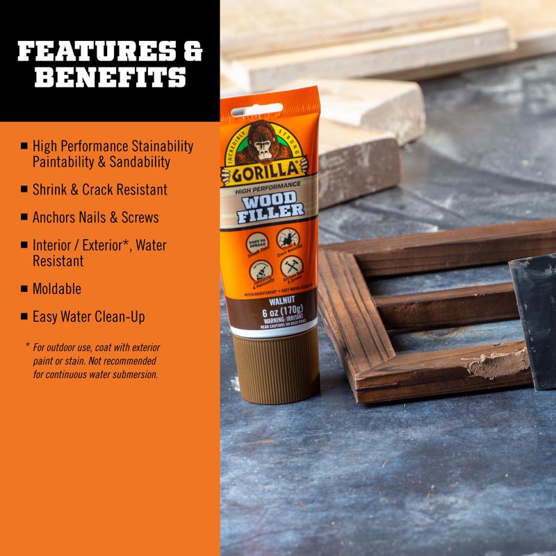 Gorilla Walnut Wood Filler 6 oz