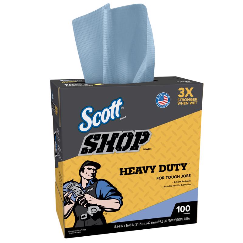 Scott Non-Woven Fibers Shop Towels 16.8 in. W X 8.34 in. L 100 sheet