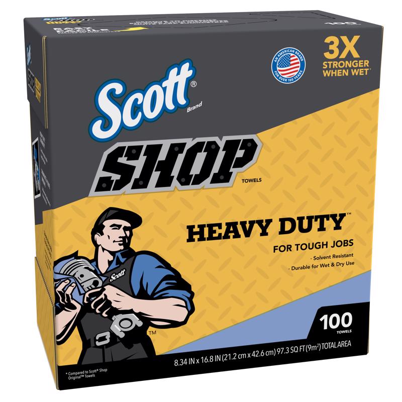 Scott Non-Woven Fibers Shop Towels 16.8 in. W X 8.34 in. L 100 sheet
