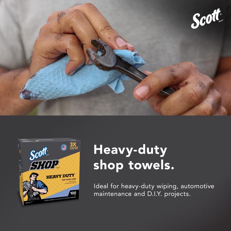Scott Non-Woven Fibers Shop Towels 16.8 in. W X 8.34 in. L 100 sheet