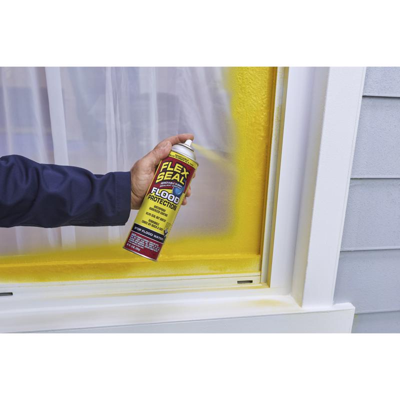 Flex Seal Family of Products Flood Protection Yellow Rubber Spray Sealant 10 oz